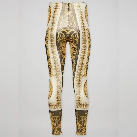 Versace 2018 Runway Gold and Black Baroque SS 1992 Tribute Leggings - Picture 7 of 17